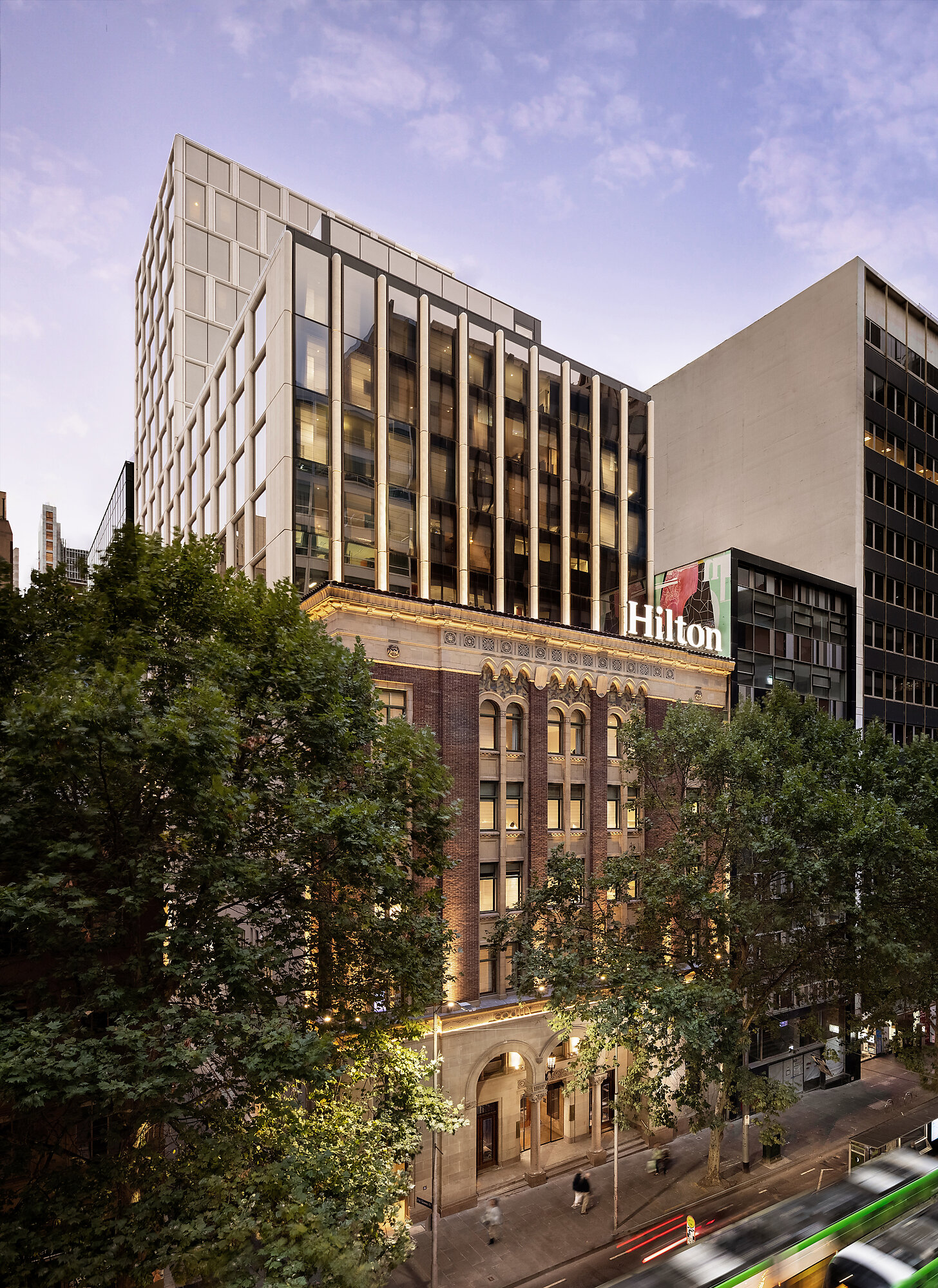 Interior photograph of Hilton Melbourne Little Queen Street by Paul Gosney